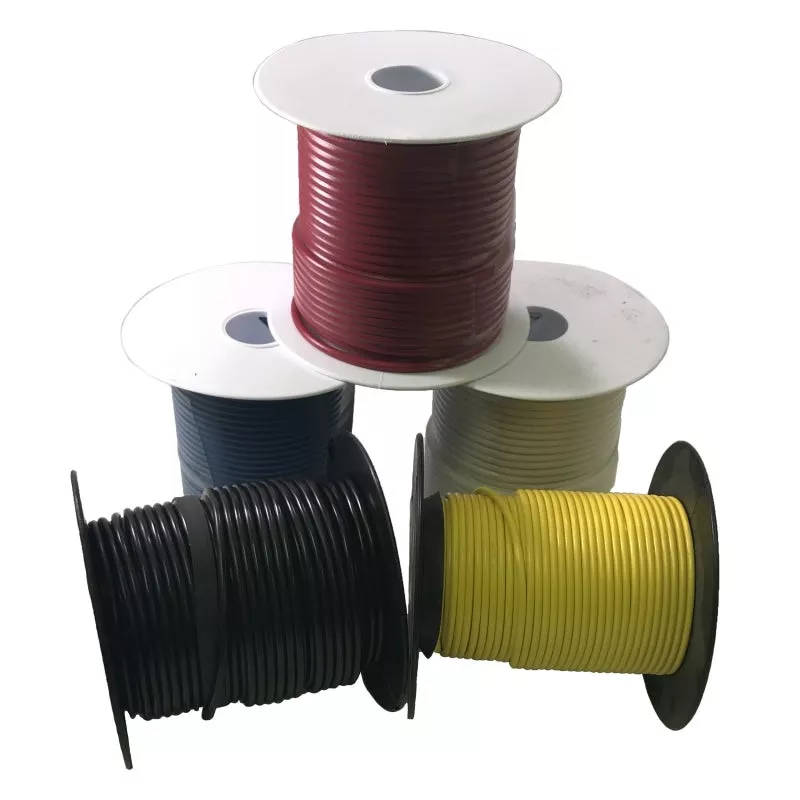(5) Spools 16 Gauge Wire 100 FT Primary AWG – Red Black White Blue Yellow – USA